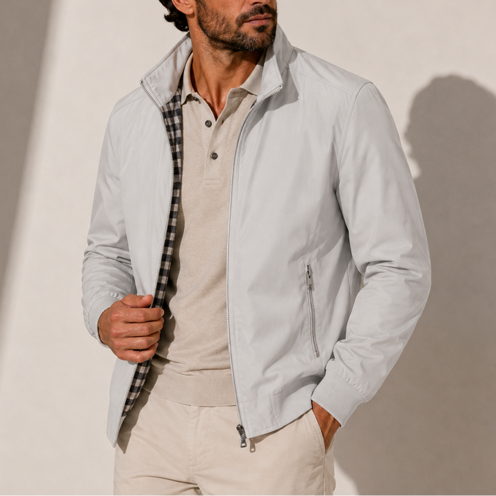 Men’s Bomber Jacket – Stand Collar Lightweight Casual Zip-Up