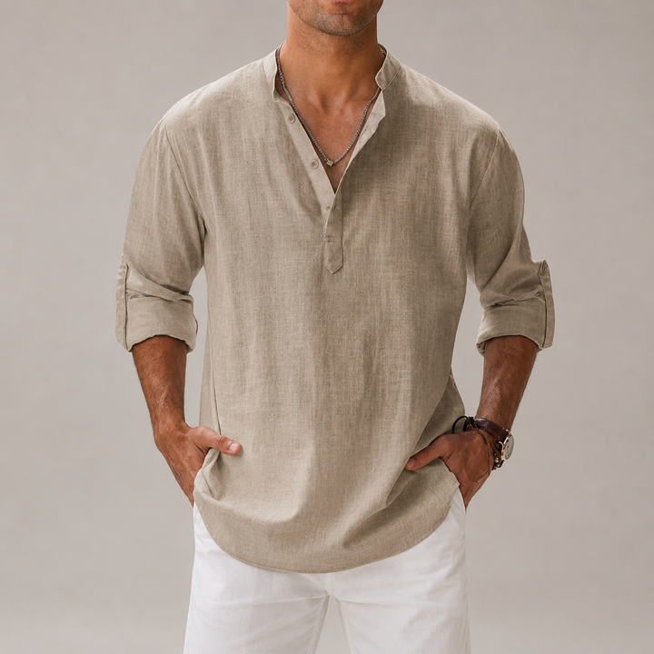 Men’s Cotton Linen Shirt | Lightweight Breathable Summer Shirt