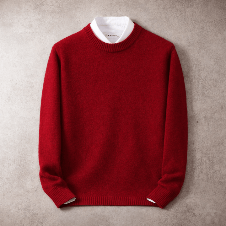 Men's Wool Blend Crew Neck Sweater