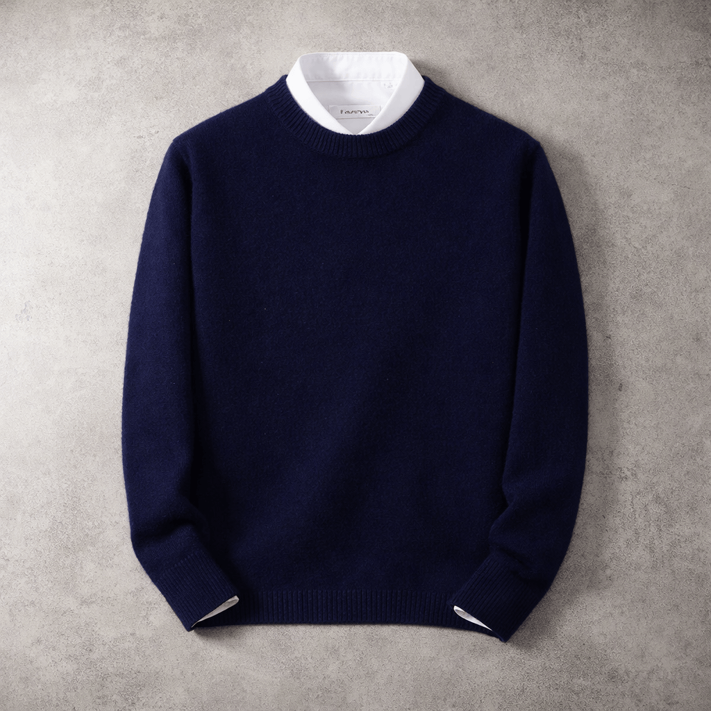 Men's Wool Blend Crew Neck Sweater