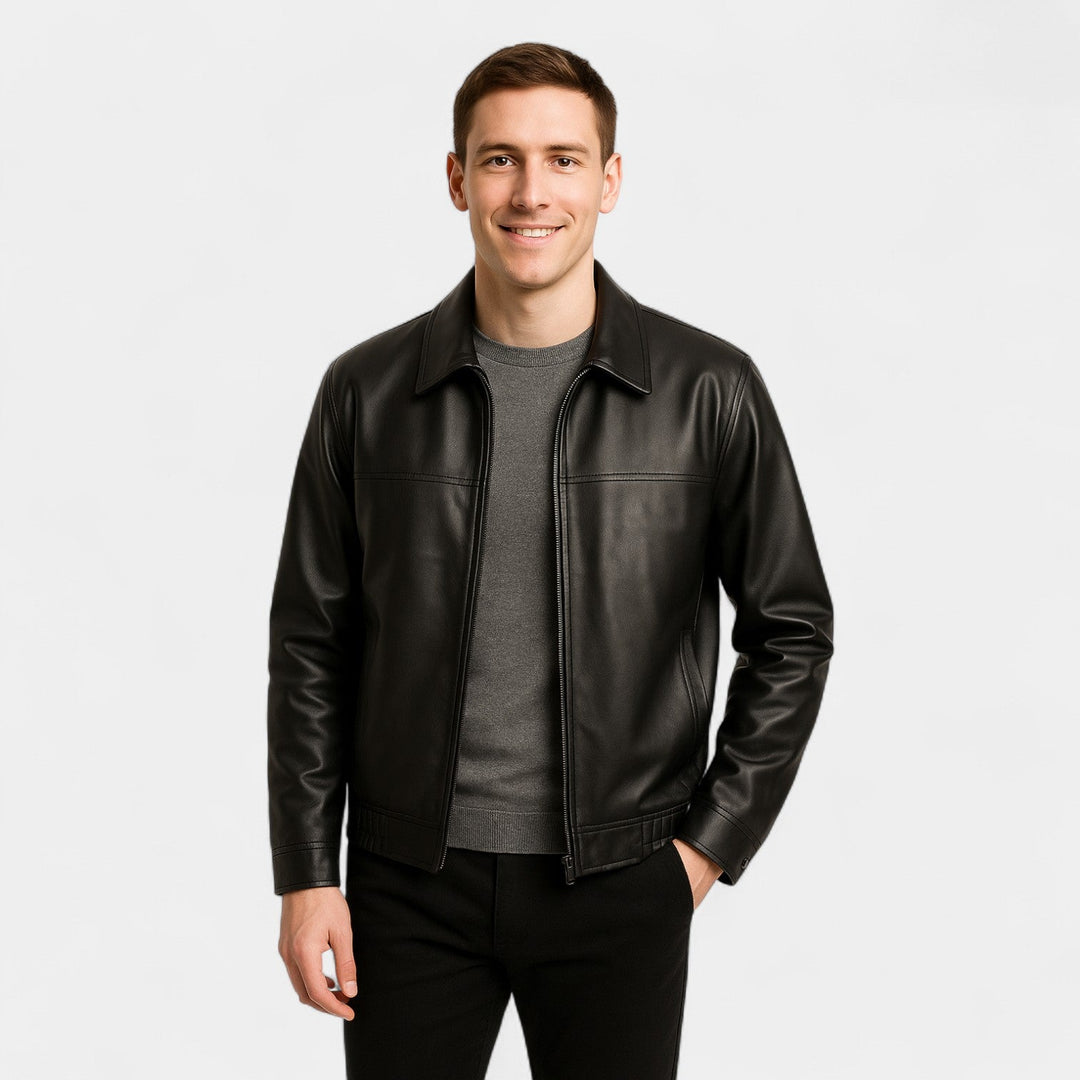 Men's PU Zip Jacket