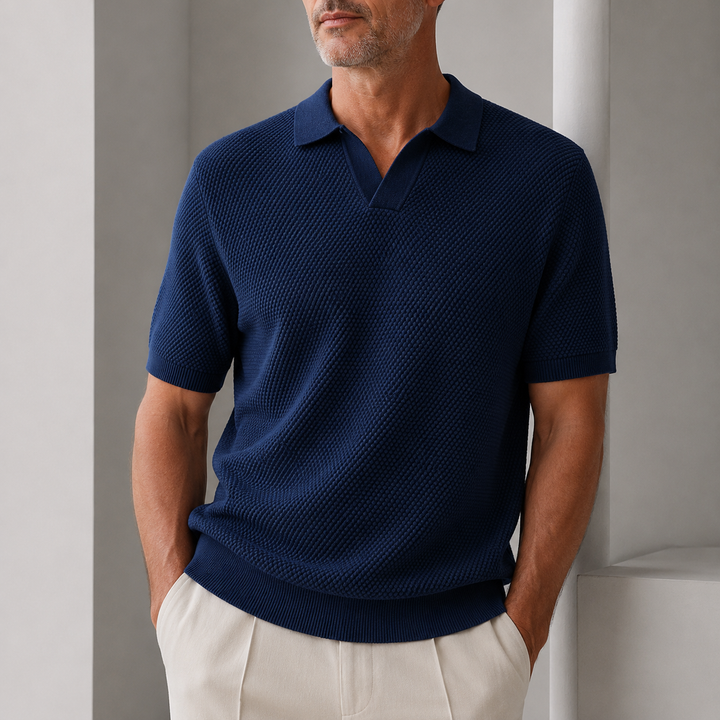 WOVEN POLO SHIRT FOR MEN
