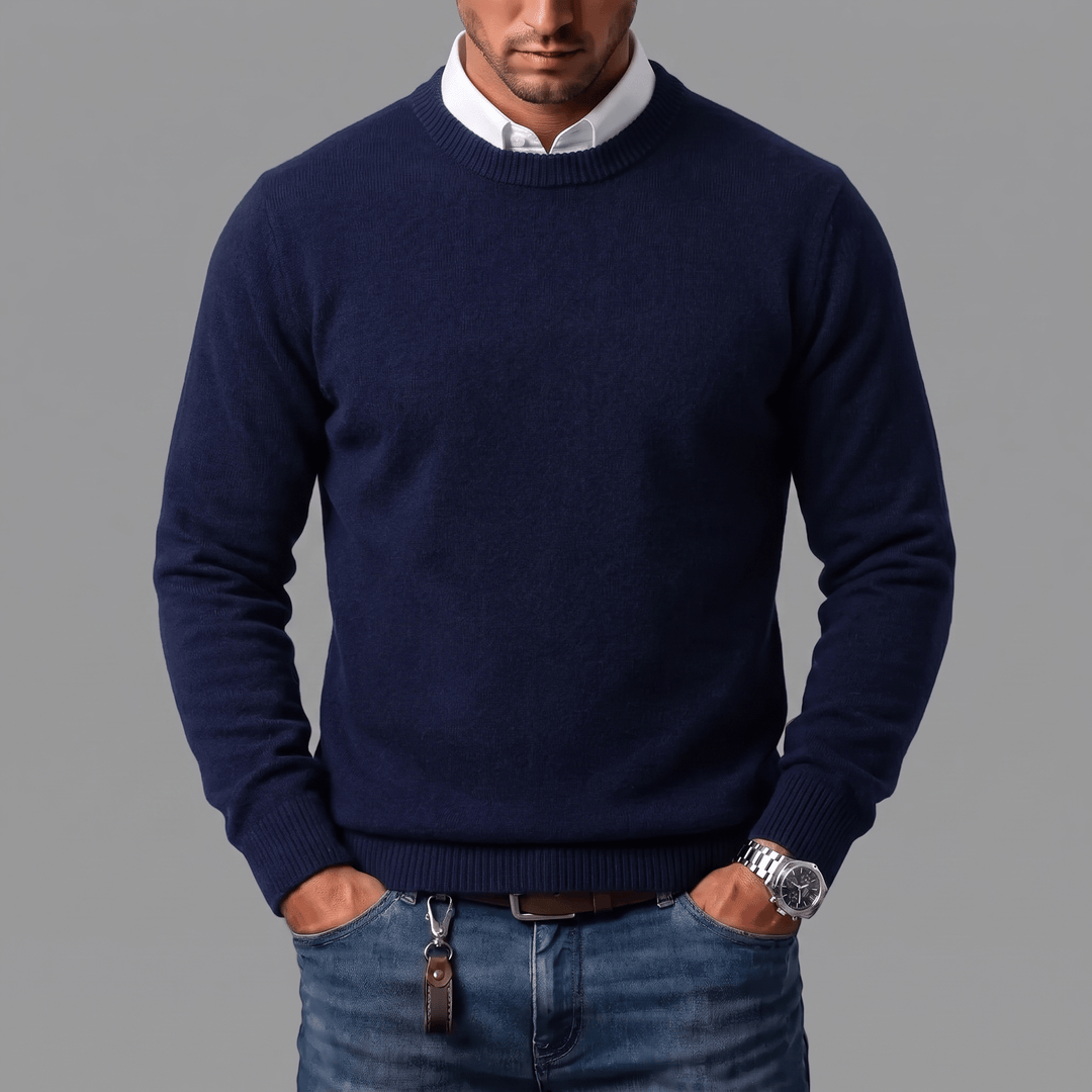 RIBBED CREW NECK SWEATER FOR MEN