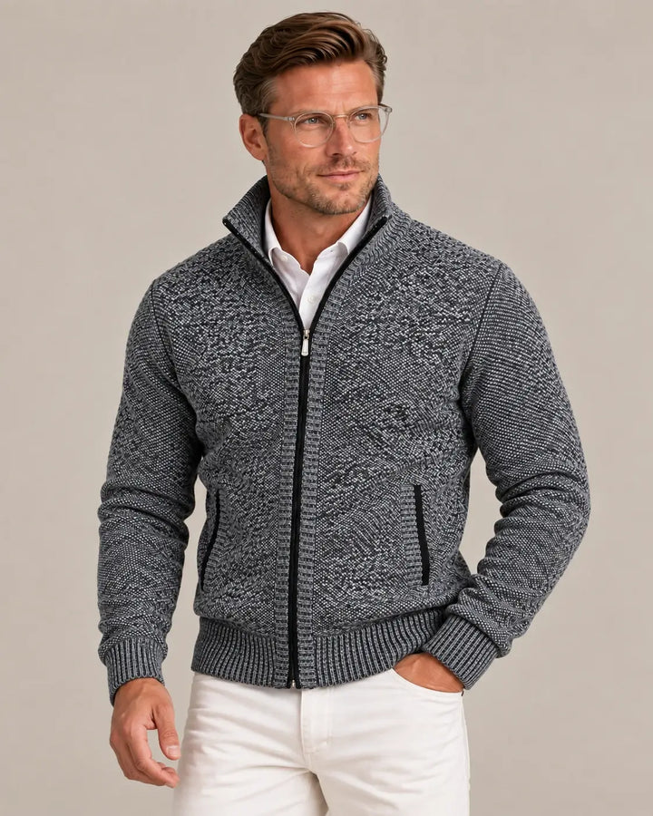 Men's Knit Zip Collar Sweater