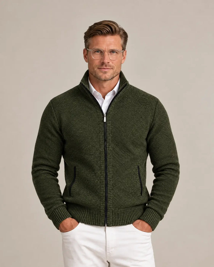 Men's Knit Zip Collar Sweater