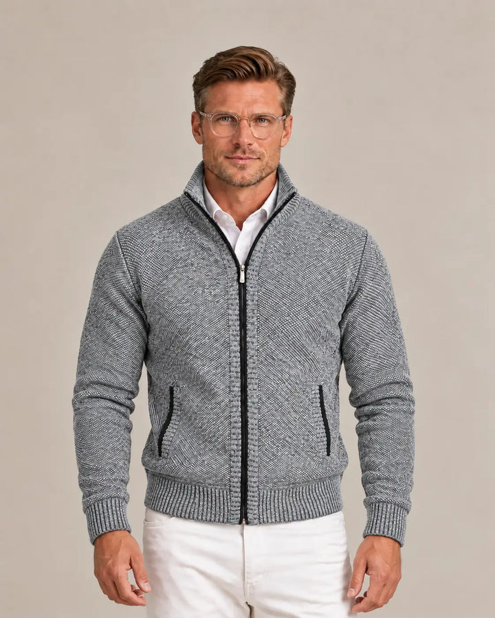 Men's Knit Zip Collar Sweater