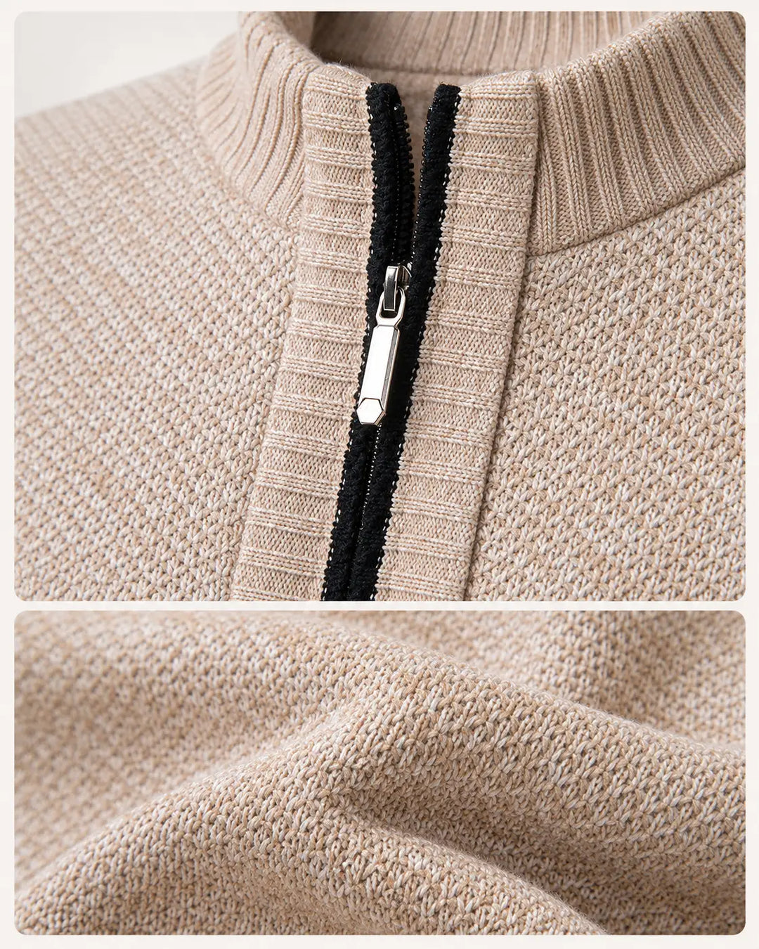 Men's Knit Zip Collar Sweater