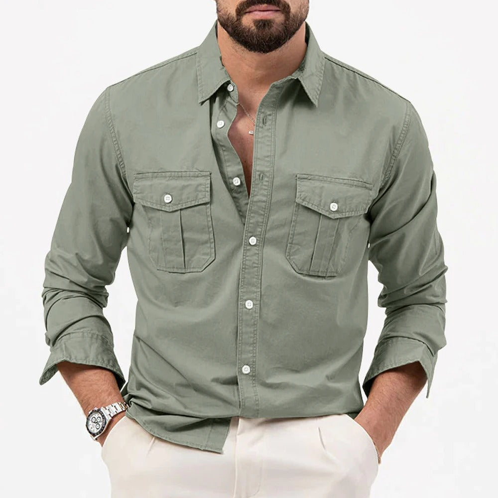 Men's Wrinkle Resistant Button Shirt