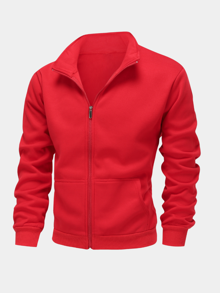 Men's High Neck Zip Hoodie Jacket