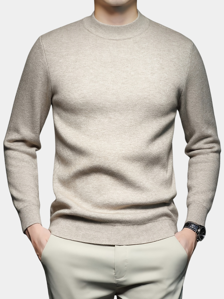 Men's Ribbed High Neck Sweater