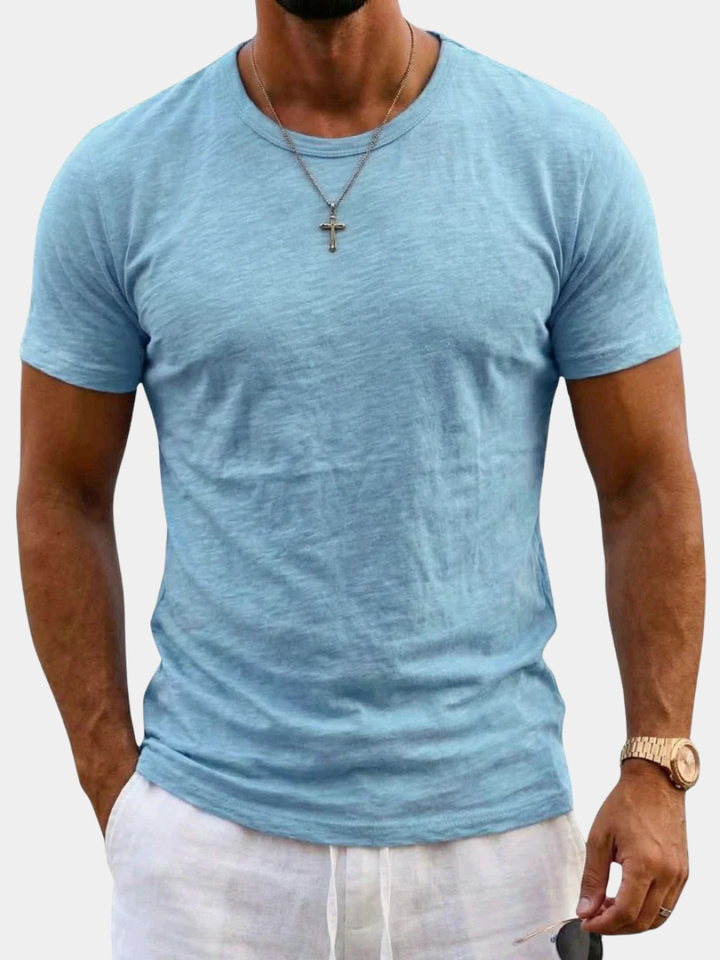 Men's Textured Cotton T-Shirt