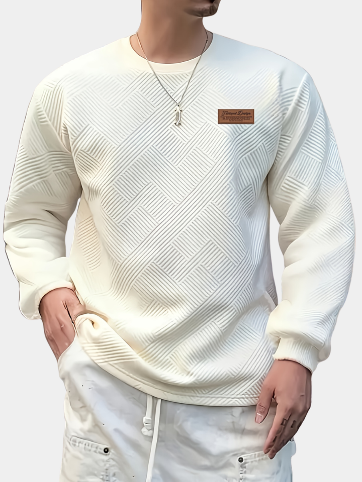 Men's Jacquard Crew Neck Sweatshirt