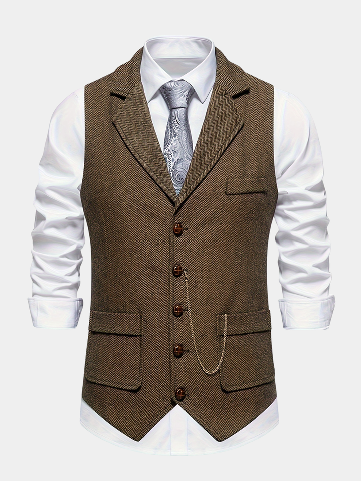 Men's Chain Lapel Vest