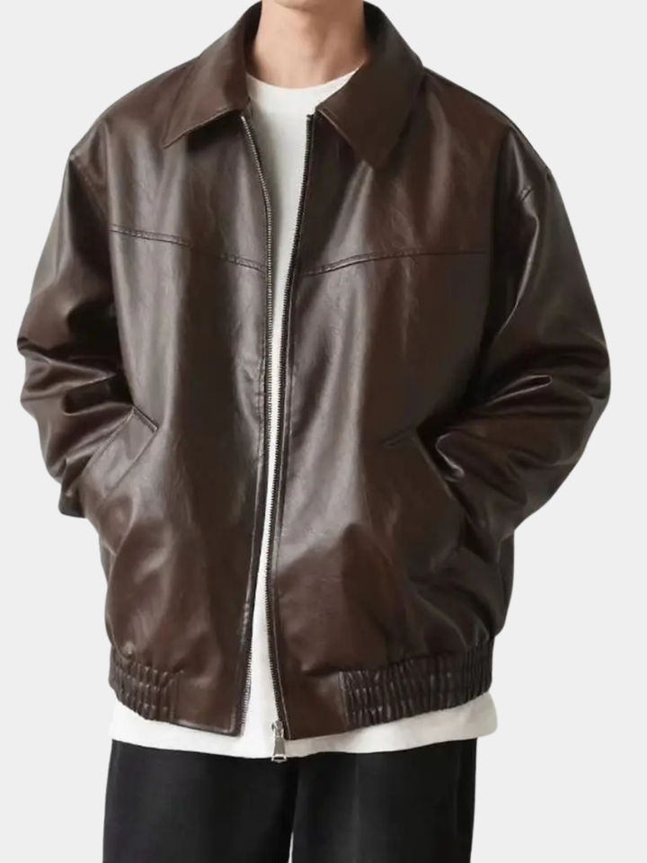 Men's Leather Effect Jacket