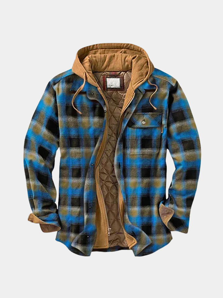 CHECKERED PATCHWORK JACKET FOR MEN