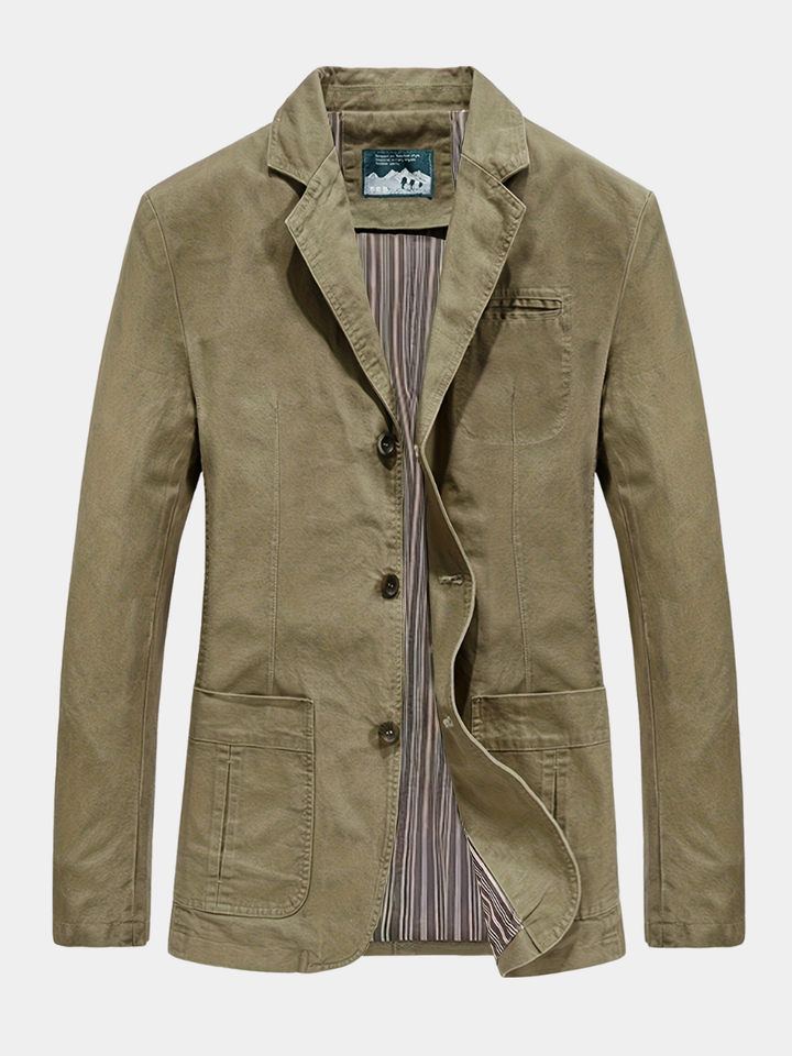 Men's Cotton Lapel Blazer