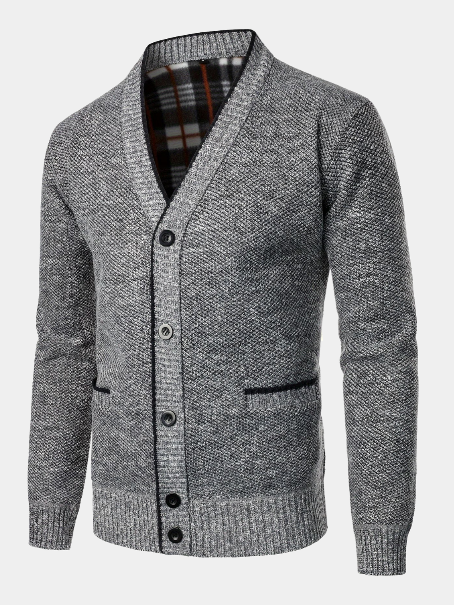 Men's V-Neck Knit Cardigan