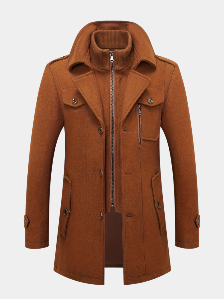 TWEED WOOL COAT FOR MEN