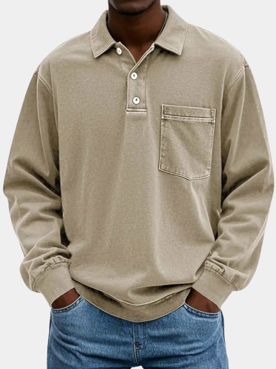 LONG SLEEVE POLO SHIRT FOR MEN