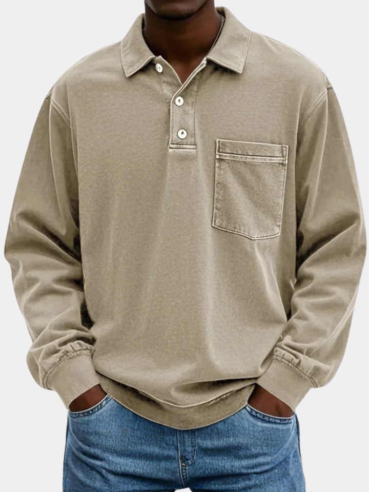 LONG SLEEVE POLO SHIRT FOR MEN
