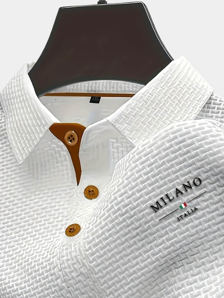Men's Textured Polo Shirt