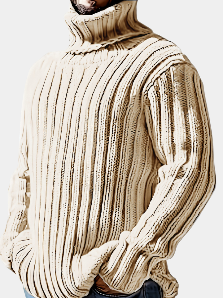 HIGH NECK KNIT PULLOVER FOR MEN