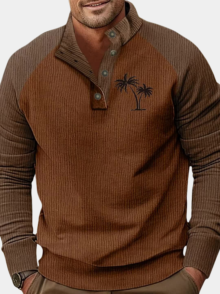 COLOR BLOCK KNIT SHIRT FOR MEN