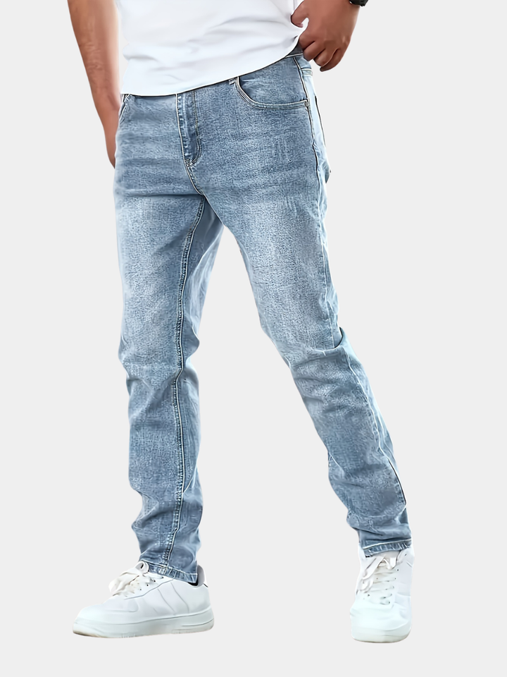 Men's Washed Stretch Denim Jeans