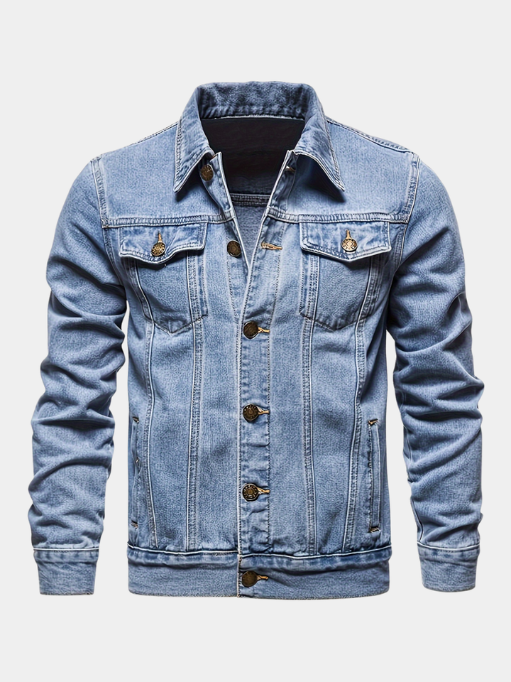 Men's Lapel Denim Jacket