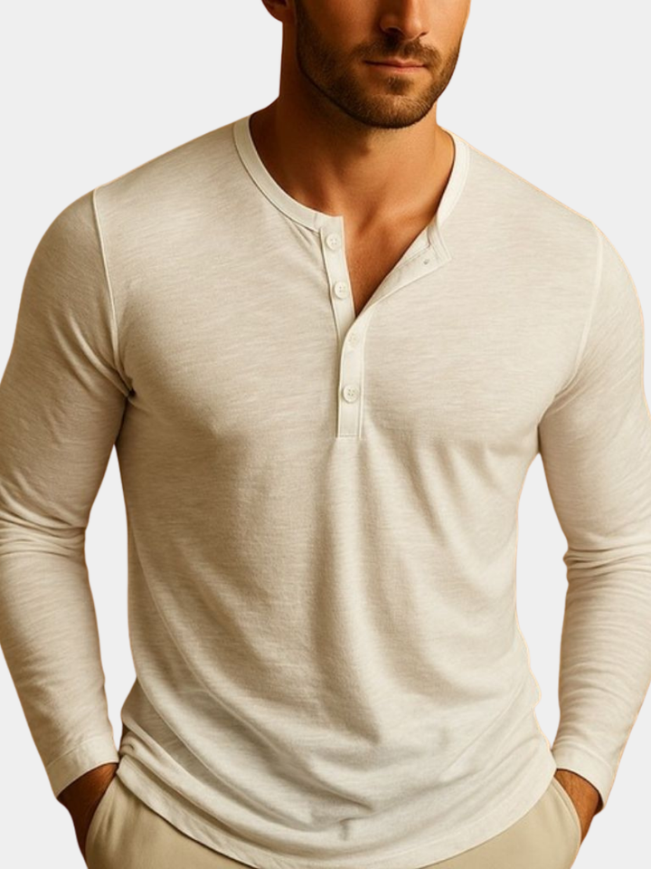 Men's Henley Long Sleeve Shirt