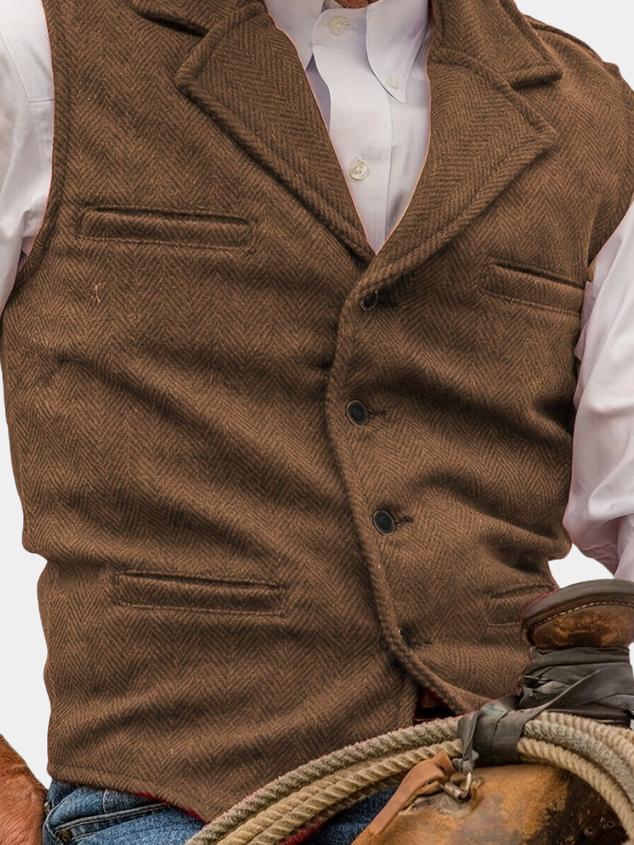 Men's Vintage Wool Blend Vest