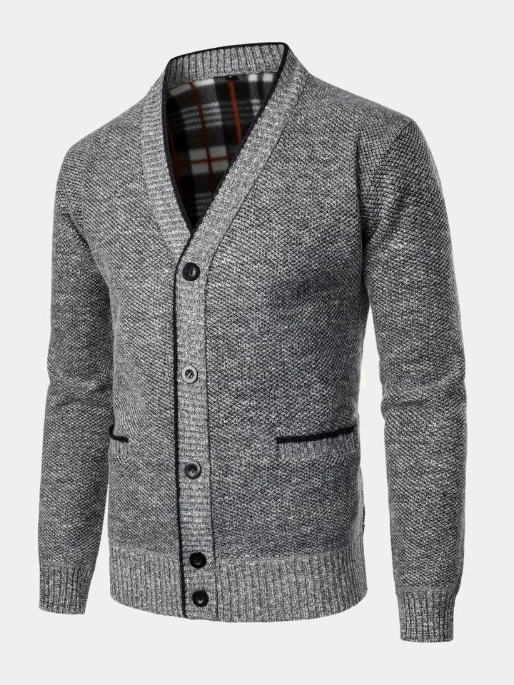 Men's Solid Knit Cardigan