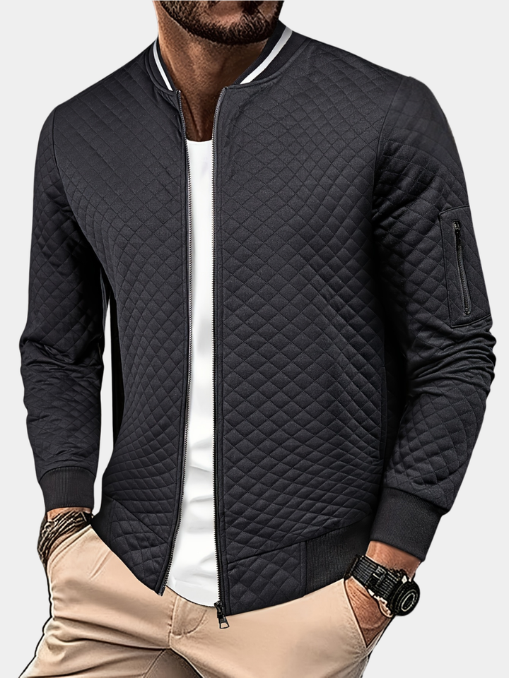 Men's Checkered Zipper Jacket