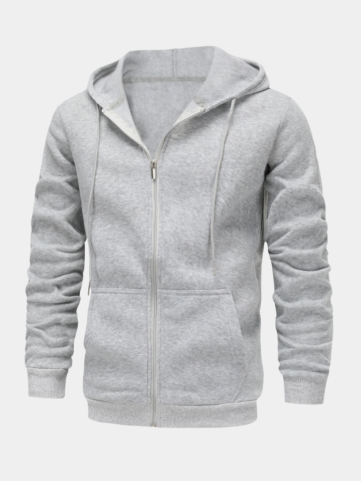 FLEECE LINED ZIP HOODIE FOR MEN