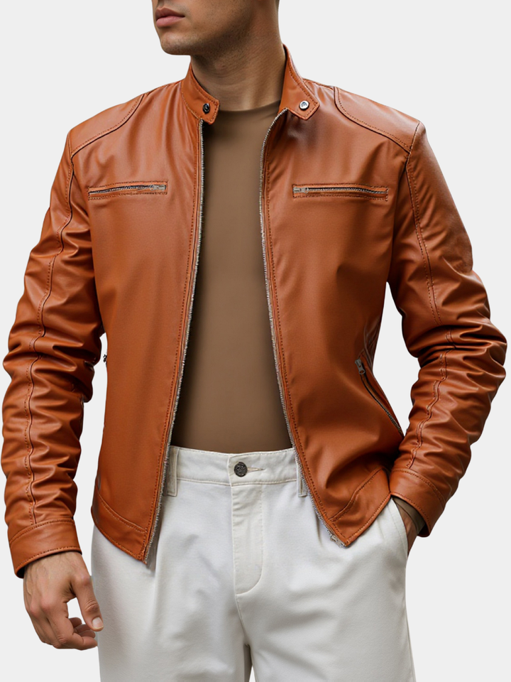 PU MOTORCYCLE JACKET FOR MEN