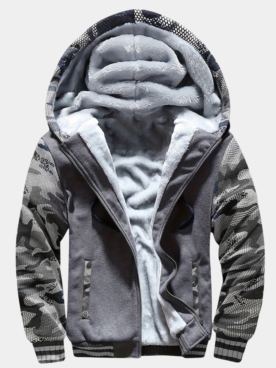 COLOR BLOCK FLEECE HOODIE FOR MEN