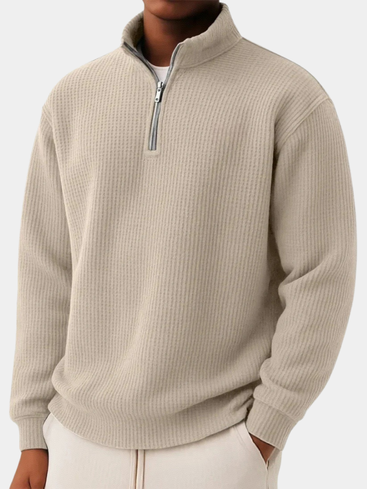 KNIT HALF ZIP SWEATER FOR MEN