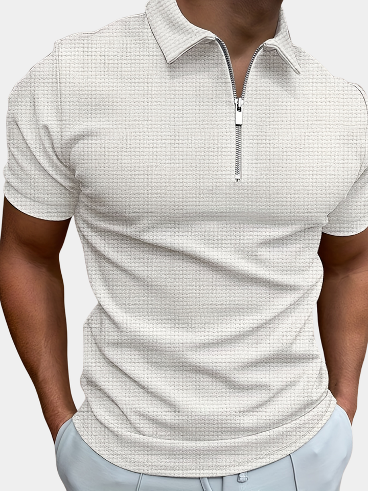Men's Zipper Short Sleeve Shirt
