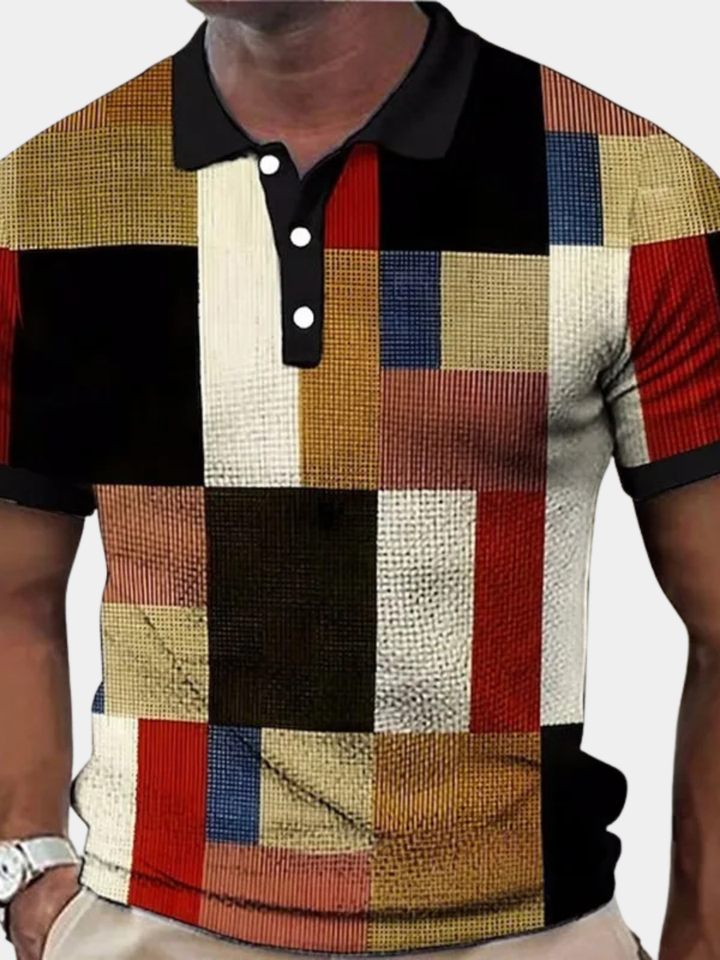 Men's Checkered Polo Shirt