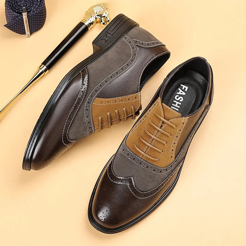 BROGUE LACE-UP SHOES FOR MEN
