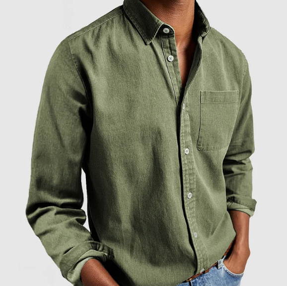 Men's Denim Button Shirt