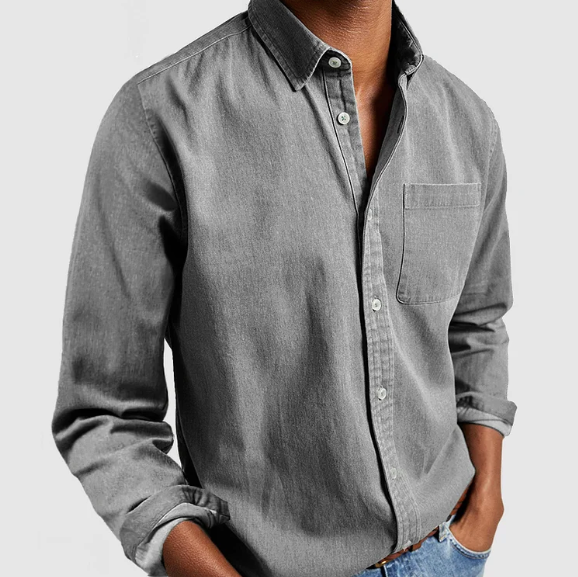 Men's Denim Button Shirt