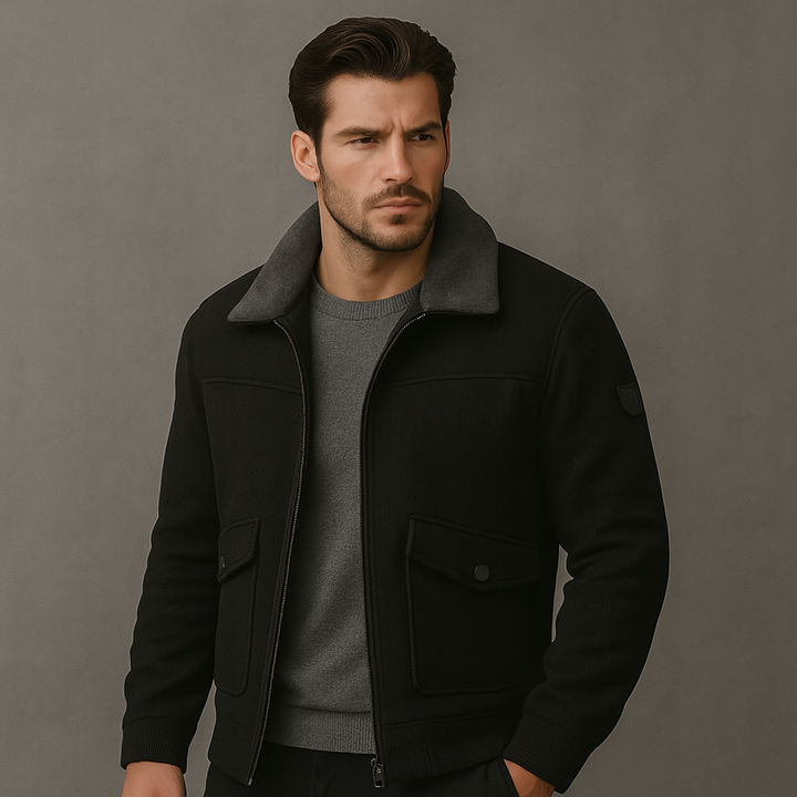 Men'S Jacket with Faux Fur