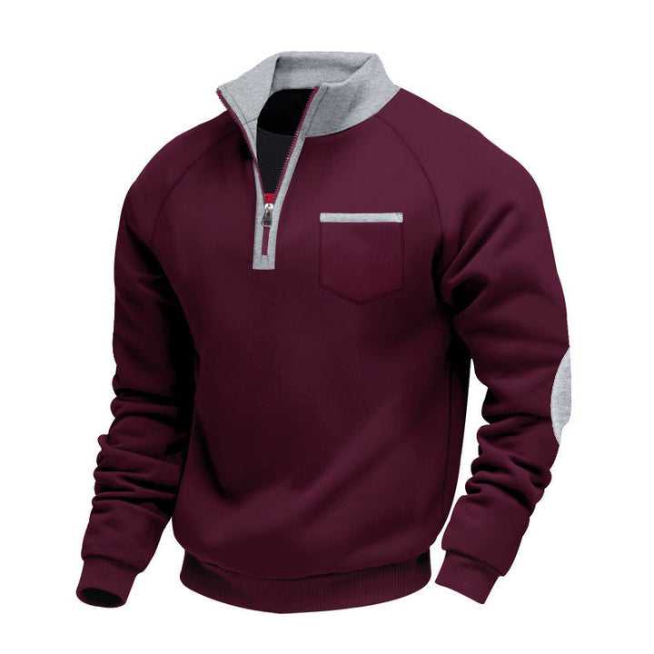 FLEECE PULLOVER WITH HALF ZIP FOR MEN