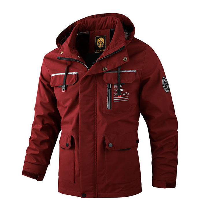 Men's Hooded Alphabet Zip Jacket