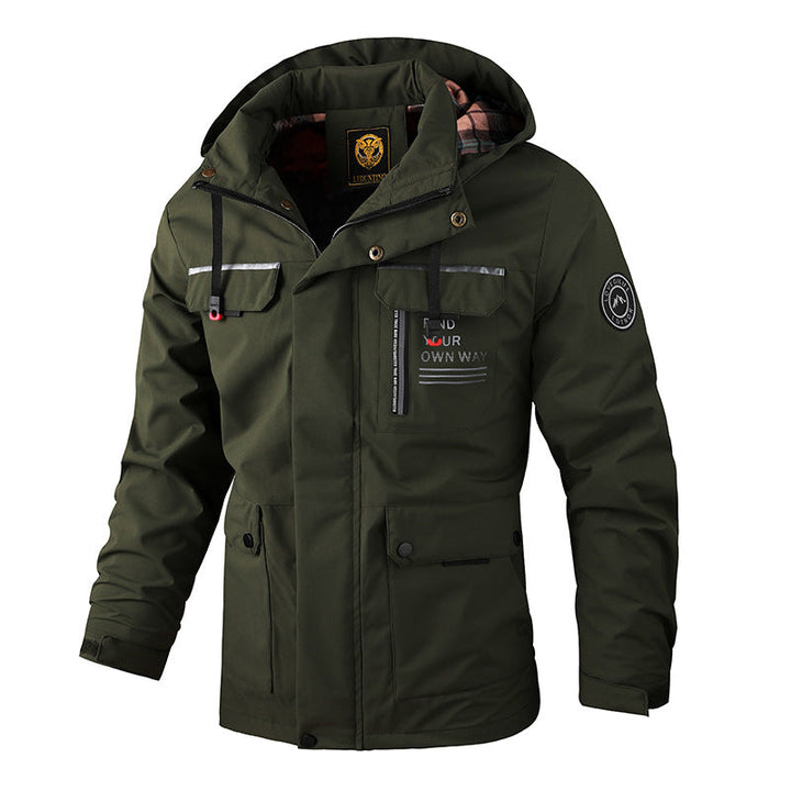 Men's Hooded Alphabet Zip Jacket