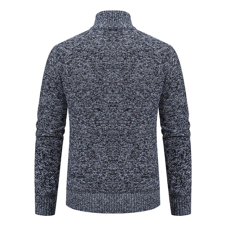 TEXTURED KNIT ZIP JACKET FOR MEN