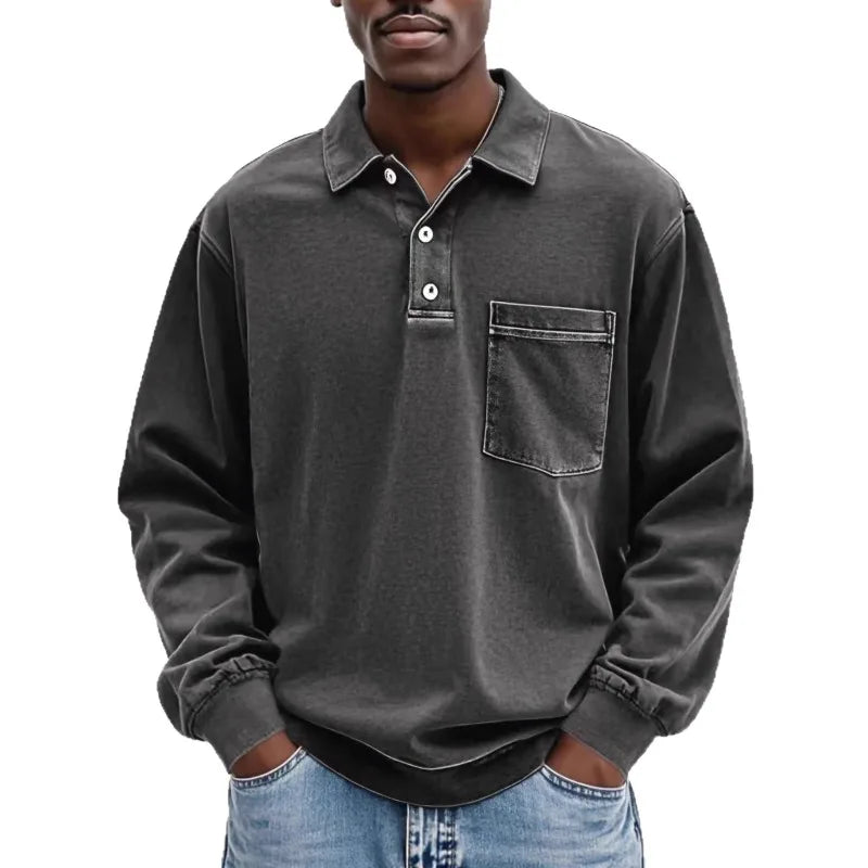 LONG SLEEVE POLO SHIRT FOR MEN