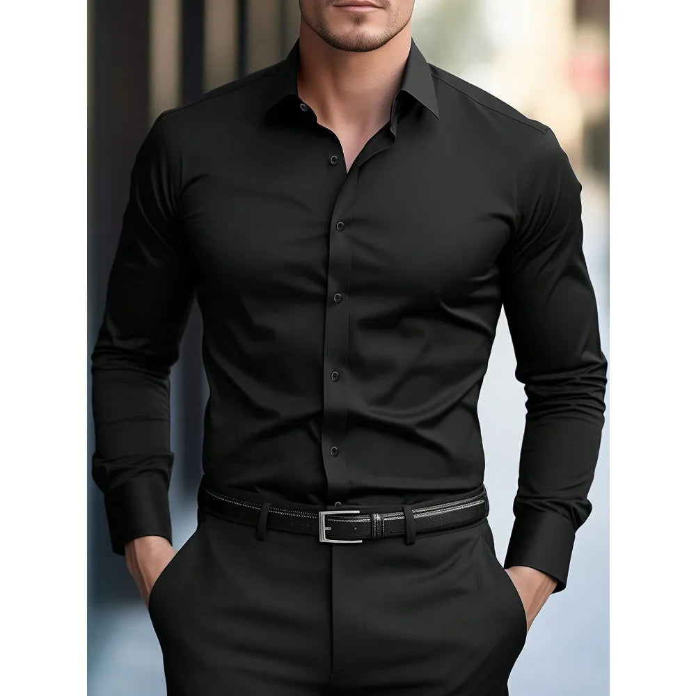 Men's Elastic Business Shirt