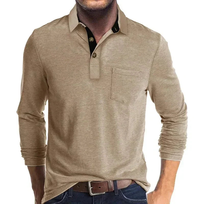 Men's Classic Long Sleeve Polo Shirt